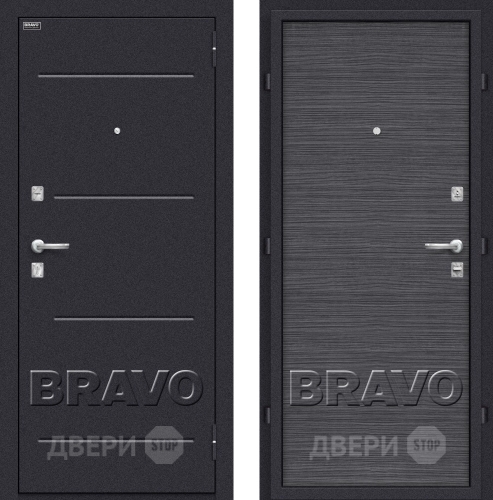 Дверь Bravo Оптим Кобра Black Wood в Воскресенске