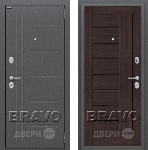 Входная металлическая Дверь Bravo Оптим Проф Венге в Воскресенске