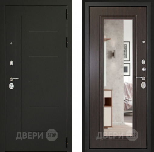 Дверь (Дверной Континент) Сити - Z 3К с зеркалом Венге в Воскресенске