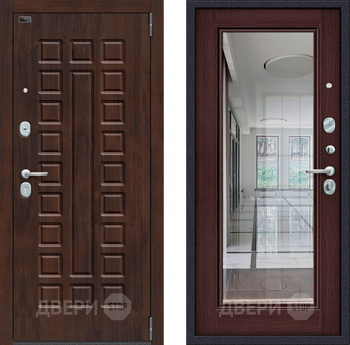 Входная металлическая Дверь Bravo Porta S-3 51/П61 с зеркалом Венге в Воскресенске