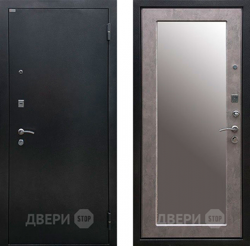 Входная металлическая Дверь Ратибор Классик 3К с зеркалом Бетон светлый в Воскресенске