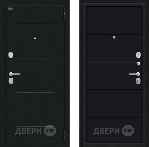 Входная металлическая Дверь Bravo Граффити-1 Букле черное/Total Black в Воскресенске