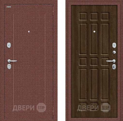 Дверь Bravo Любо Мини Антик медный/Dark Barnwood в Воскресенске