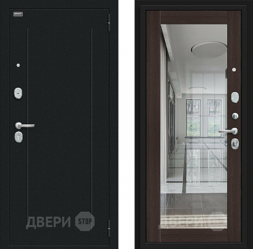 Дверь Bravo Флэш Букле черное/Wenge Veralinga в Воскресенске