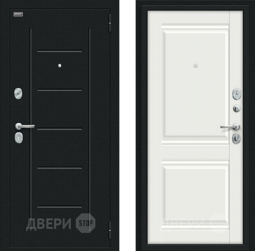 Дверь Bravo Некст Kale Букле черное/Off-white в Воскресенске