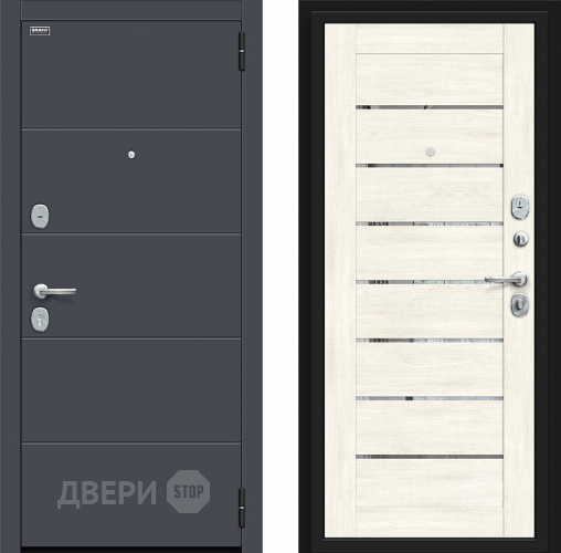 Входная металлическая Дверь Bravo Прайд Kale Graphite Pro/Nordic Oak в Воскресенске
