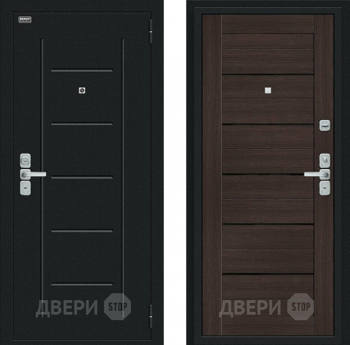 Дверь Bravo Райт Букле черное/Wenge Veralinga в Воскресенске
