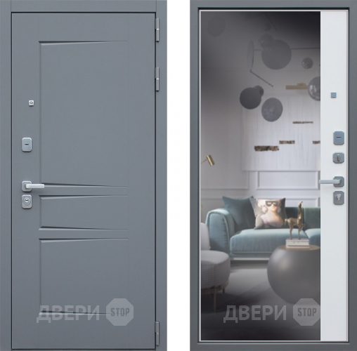 Входная металлическая Дверь АСД Челси с зеркалом в Воскресенске