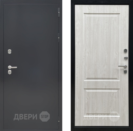 Входная металлическая Дверь Ратибор Термоблок 3К Черное серебро/Сосна белая в Воскресенске