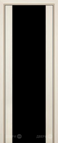 Межкомнатная дверь ProfilDoors 8X эш вайт мелинга (черный триплекс) в Воскресенске
