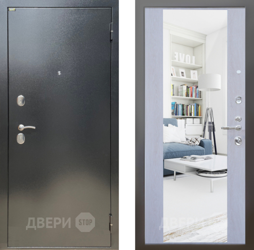 Дверь Шелтер (SHELTER) Стандарт 12 с зеркалом Дуб филадельфия крем в Воскресенске