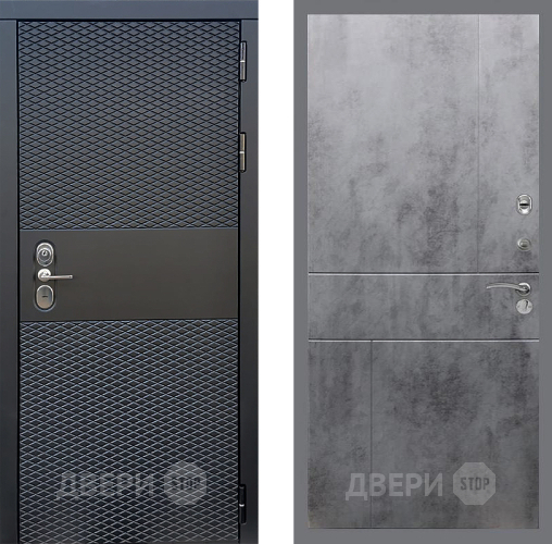 Входная металлическая Дверь Стоп БЛЭК CISA ФЛ-290 Бетон темный в Воскресенске