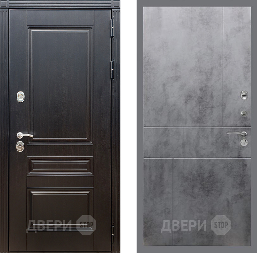 Дверь Стоп МЕГАПОЛИС ФЛ-290 Бетон темный в Воскресенске