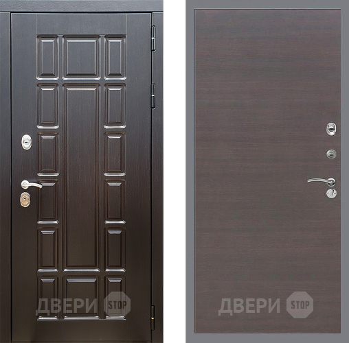 Входная металлическая Дверь Стоп НЬЮ ЙОРК Гладкая венге поперечный в Воскресенске