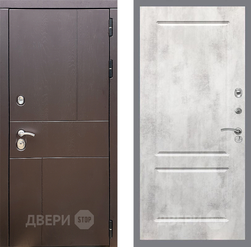 Входная металлическая Дверь Стоп УРБАН ФЛ-117 Бетон светлый в Воскресенске