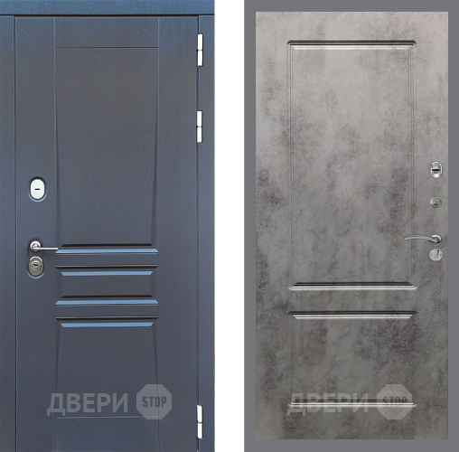 Входная металлическая Дверь Стоп ПЛАТИНУМ ФЛ-117 Бетон темный в Воскресенске