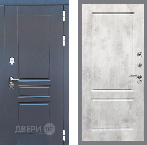 Входная металлическая Дверь Стоп ПЛАТИНУМ ФЛ-117 Бетон светлый в Воскресенске