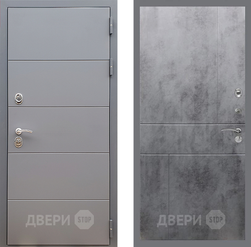 Дверь Стоп АРТ ГРАФИТ ФЛ-290 Бетон темный в Воскресенске