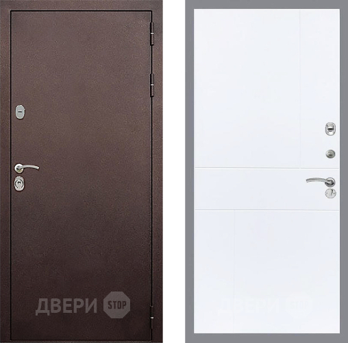 Дверь Стоп КЛАССИК Медь ФЛ-290 Силк Сноу в Воскресенске