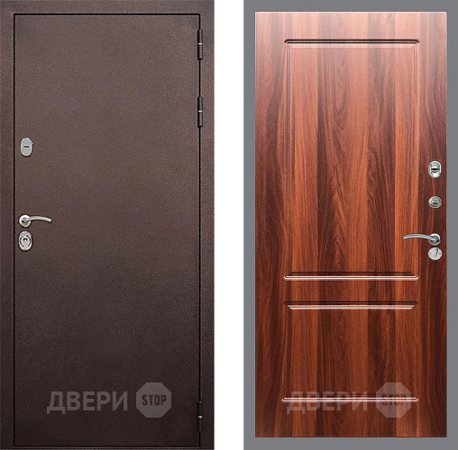 Входная металлическая Дверь Стоп КЛАССИК Медь ФЛ-117 Итальянский орех в Воскресенске