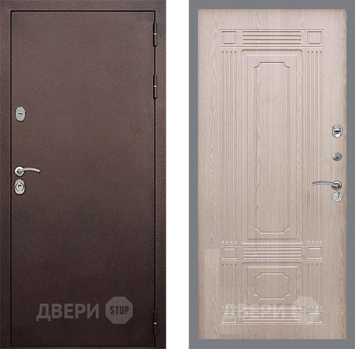 Дверь Стоп КЛАССИК Медь ФЛ-2 Беленый дуб в Воскресенске