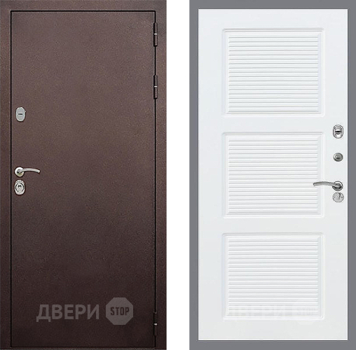 Входная металлическая Дверь Стоп КЛАССИК Медь ФЛ-1 Силк Сноу в Воскресенске