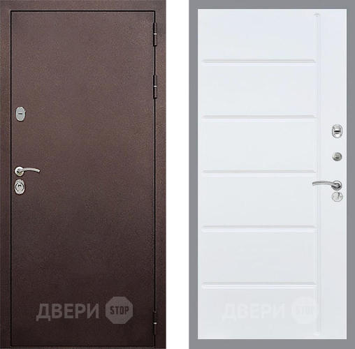 Входная металлическая Дверь Стоп КЛАССИК Медь ФЛ-102 Белый ясень в Воскресенске