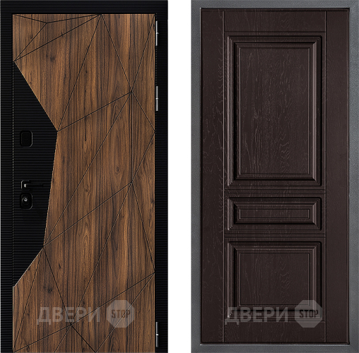 Входная металлическая Дверь Дверной континент ДК-11 ФЛ-243 Дуб шоколадный в Воскресенске