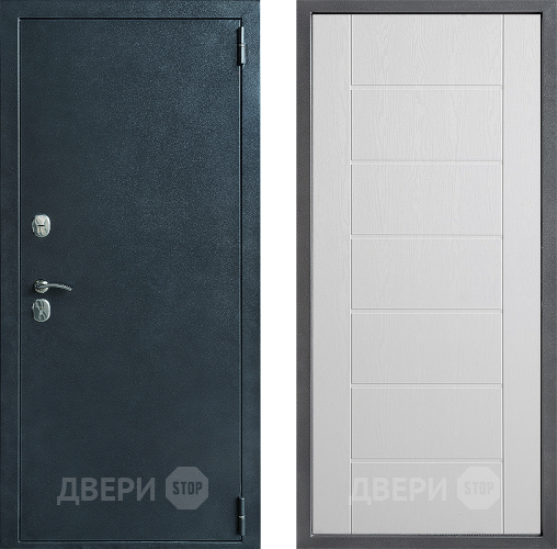 Входная металлическая Дверь Дверной континент ДК-70 Дизайн ФЛ-Лайн Белое дерево в Воскресенске
