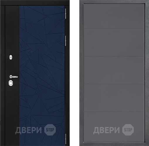 Входная металлическая Дверь Дверной континент ДК-9 ФЛ-649 Графит софт в Воскресенске