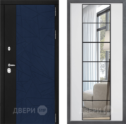 Дверь Дверной континент ДК-9 ФЛЗ-2 Зеркало Белый софт в Воскресенске