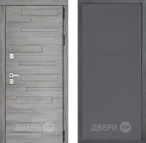 Входная металлическая Дверь Дверной континент ДК-10 ФЛ-649 Графит софт в Воскресенске