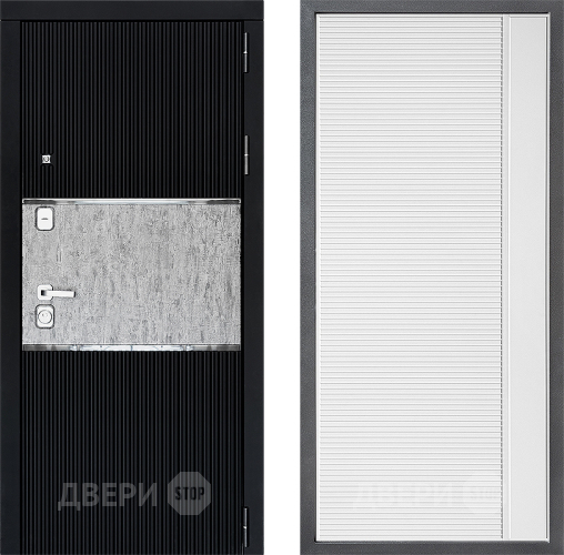 Входная металлическая Дверь Дверной континент ДК-13 ФЛ-757 Белое Стекло Софт милк в Воскресенске