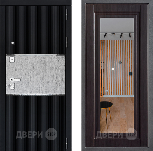 Входная металлическая Дверь Дверной континент ДК-13 ФЛЗ Зеркало Венге в Воскресенске