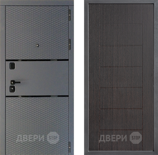 Входная металлическая Дверь Дверной континент Диамант Дизайн ФЛ-Лайн Венге в Воскресенске