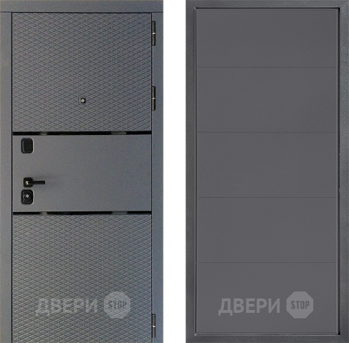 Входная металлическая Дверь Дверной континент Диамант Дизайн ФЛ-649 Графит софт в Воскресенске