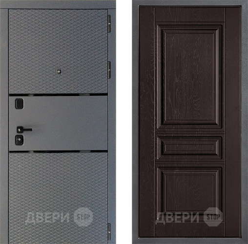 Входная металлическая Дверь Дверной континент Диамант Дизайн ФЛ-243 Дуб шоколадный в Воскресенске