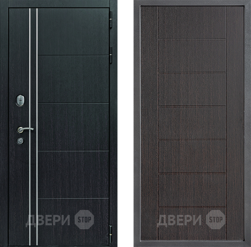 Входная металлическая Дверь Дверной континент Теплолюкс Дизайн ФЛ-Лайн Венге в Воскресенске