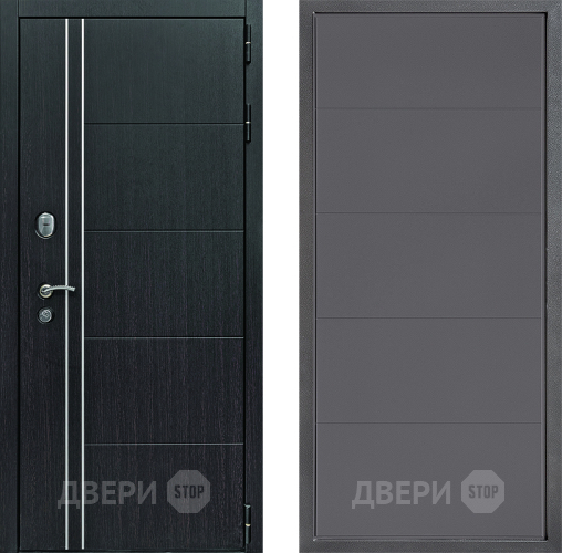 Входная металлическая Дверь Дверной континент Теплолюкс Дизайн ФЛ-649 Графит софт в Воскресенске