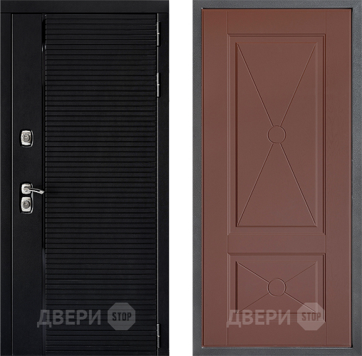 Входная металлическая Дверь Дверной континент ДК-1 ФЛ-617 Ясень шоколадный в Воскресенске