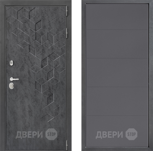 Входная металлическая Дверь Дверной континент ДК-3/713 ФЛ-649 Графит софт в Воскресенске