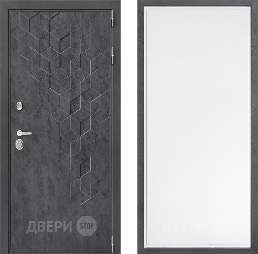 Входная металлическая Дверь Дверной континент ДК-3/713 ФЛ-649 Белый софт в Воскресенске