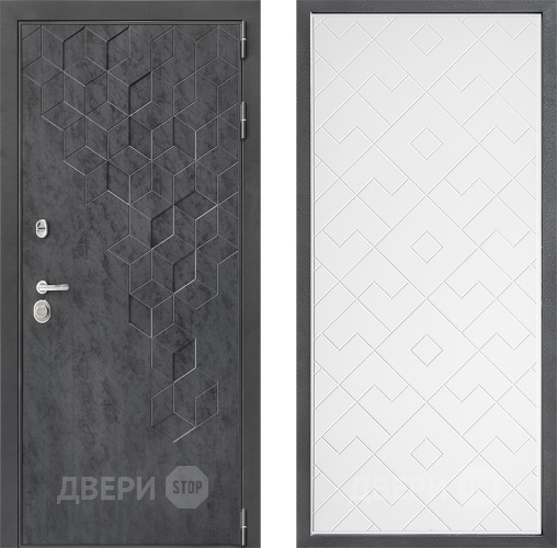 Входная металлическая Дверь Дверной континент ДК-3/713 ФЛ-Тиффани Белый софт в Воскресенске