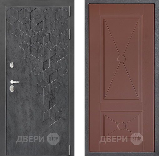 Входная металлическая Дверь Дверной континент ДК-3/713 ФЛ-617 Ясень шоколадный в Воскресенске