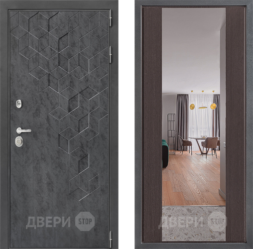 Дверь Дверной континент ДК-3/713 ФЛЗ-1 Зеркало Венге в Воскресенске