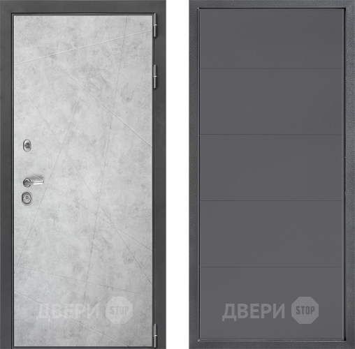 Входная металлическая Дверь Дверной континент ДК-3/743 ФЛ-649 Графит софт в Воскресенске