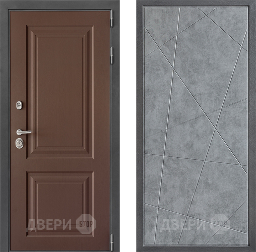 Входная металлическая Дверь Дверной континент ДК-3/729 ФЛ-655 Бетон серый в Воскресенске
