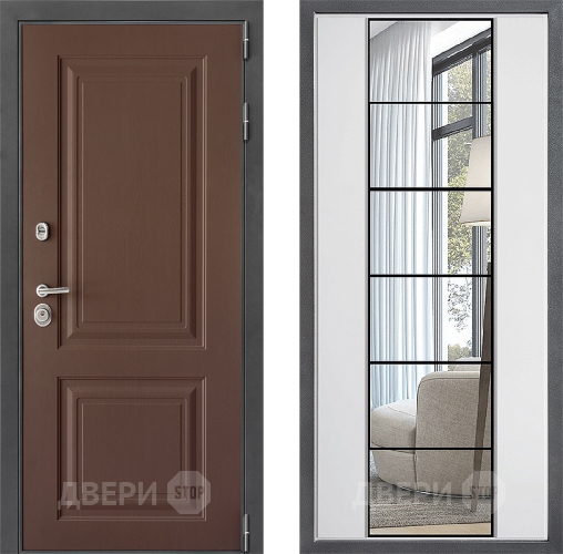 Дверь Дверной континент ДК-3/729 ФЛЗ-2 Зеркало Белый софт в Воскресенске