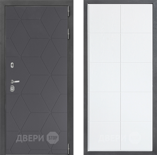 Входная металлическая Дверь Дверной континент ДК-3/744 ФЛ-Кватро Белое дерево в Воскресенске