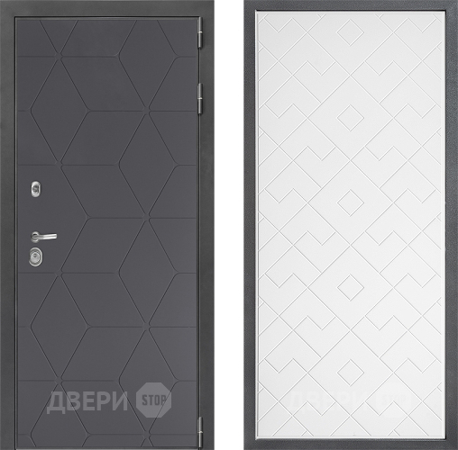 Входная металлическая Дверь Дверной континент ДК-3/744 ФЛ-Тиффани Белый софт в Воскресенске